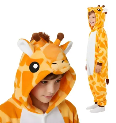 Immagine prodotto di Onesie Kigurumi Pigiama Giraffa Travestimento Costume Bambini 105 - 115cm