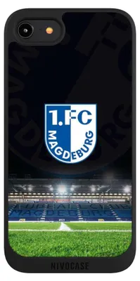 Produktbild von NIVOCASE Handyhülle für Apple iPhone 8 Hülle NIVOpure Case Schwarz Stadion 1. FC Magdeburg 1. FCM
