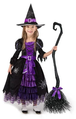 Produktbild von Hexenkostüm Mädchen 3-teiliges Halloween Kostüm Set Karneval Fasching