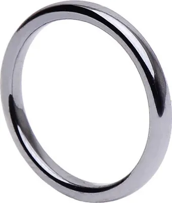 Produktbild von Dünner Ring aus Hämatit 3mm breit rund grau dunkelgrau schmal schlicht Steinring Innenumfang 59mm  Ø18.8mm