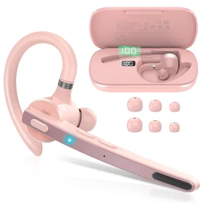 Produktbild von Bluetooth Headset V Wireless Freisprech Telefon mit CVC 8 ENC Dual Mic APTX Mute Zwei-Geräte-Verbindung Headset Handy 90 Std Spielzeit Bluetooth Rose