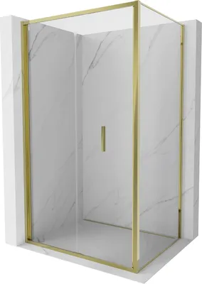 Produktbild von Mexen Exo Faltduschkabine 70 x 95 cm, transparent, gold - 816-070-095-50-00