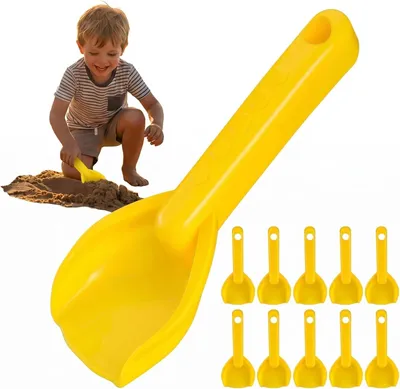 Produktbild von Kindersandschaufeln Kunststoff, 10 Stück, bunt, für den Strand
