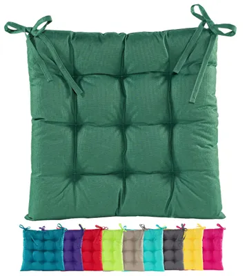 Produktbild von JACK Outdoor Stuhlkissen 38x38cm Lounge Kissen Auflage Wasserfest Sitzkissen Garten Lotus Effekt, Farbe:Dunkelgrün