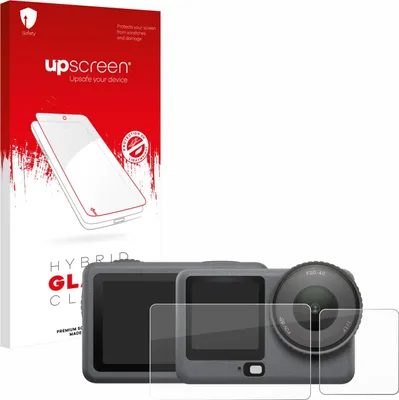 Produktbild von upscreen Schutzglas für DJI Osmo Action 6 Schutzfolie Panzer Folie Glas Display Schutz klar