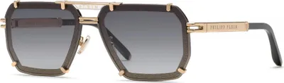 Produktbild von Philipp Plein SPP131 Oro rose' luc.c/parti nero luc 64/12/145 Herren Sonnenbrillen