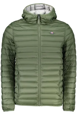 Produktbild von Grüne Herrenjacke mit Kapuze und Taschen - Stilvoll & Funktional