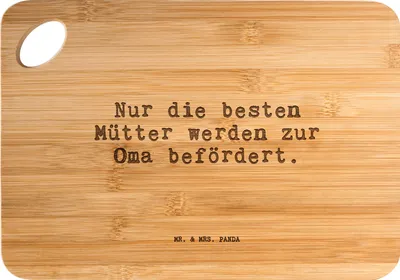 Produktbild von Mr. & Mrs. Panda Holzbrett Nur die besten Mütter... - Transparent - Geschenk, Mama, Sprüche, Großmutter, Oma Spruch, schöner, Küchenbrett, schneidbrett, Geburt, Brett