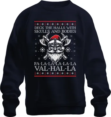 Obrázek produktu pro Valhalla Viking Nordmann Viking - vánoční dárek Vánoční uni vánoční svetr, námořnická modrá, XL