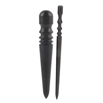 Immagine prodotto di 2 levigatori per pelle in legno, diverse misure, per la lavorazione della pelle e il fai da te, set di utensili manuali