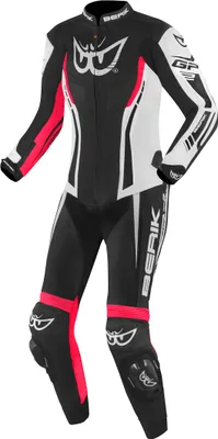 Produktbild von Berik Monza Damen 1-Teiler Motorrad Lederkombi, schwarz/weiß/pink, 46