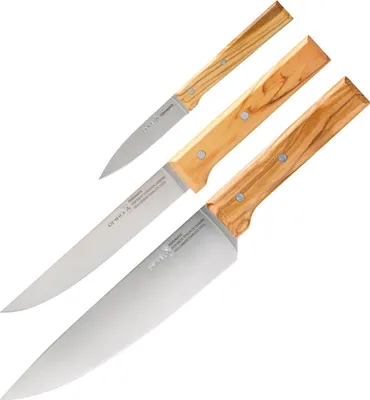 Produktbild von Opinel Parallele Trio Kochmesser-Set 3-teilig - Olivenholz