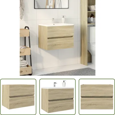 Imagen del producto de Mueble bajo lavabo Living Store, acabado Sonoma, 60x38,5x45 cm, fabricado en material de madera