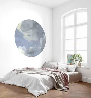 Produktbild von Komar Vlies Fototapete rund und selbstklebend "Simply Sky" - Größe: 125 x 125 cm (Breite x Höhe) - 1 Stück