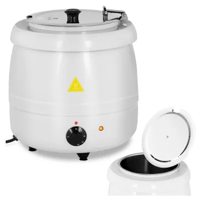 Zdjęcie produktu dla Expondo Royal Catering Elektryczny garnek do zupy – 10 l – stal – białe powłoki