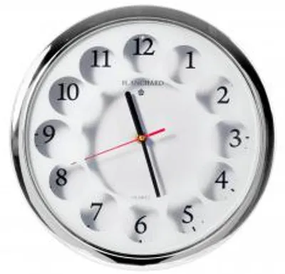 Produktbild von Runde Wanduhr, Silberfarben, Durchmesser 30 cm