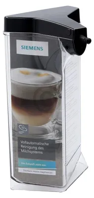 Produktbild von Siemens TZ90009, Milchschlauch, Siemens EQ.9, Schwarz, Transparent, 1 Stück(e), 112 mm, 138 mm