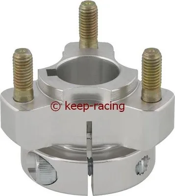 Produktbild von Radstern, Alu, eloxiert, für 25mm Achse, 40mm lang, Farbe:silber