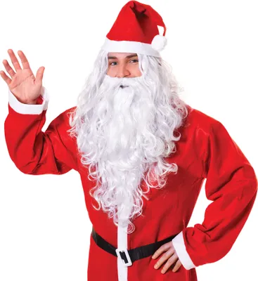 Produktbild von Bristol Novelty Uni Erwachsene  Santa/Zauberer Perücke und Bart BN329 (Einheitsgröße) (Weiß)