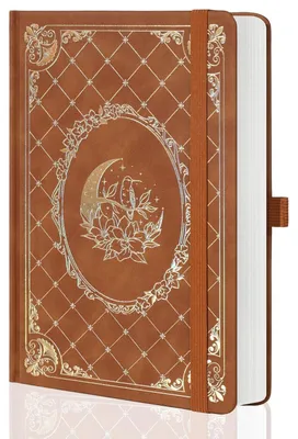 Produktbild von Liniertes Notizbuch A5 Hardcover Braun 320 nummerierte Seiten 100 g/m² Papier