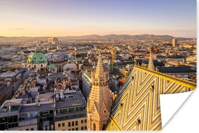 Produktbild von MuchoWow® Poster Stadtbild von Wien in Österreich 180x120 cm - Fotoplakat