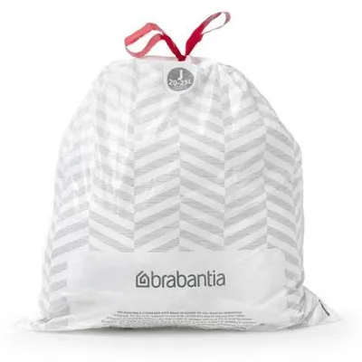 Obrázok produktu pre Taštičky do koša Brabantia PerfectFit NewIcon/Bo 650537, Veľkosť J, 20-25 l, 20 ks, Biela