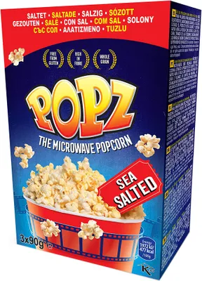 Produktbild von POPZ Mikrowellen-Popcorn Salted 3x90g