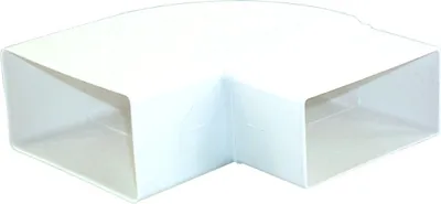 Produktbild von Abluft Flachkanal Hochleistungsbogen - 90°, weiß, 125 mm
