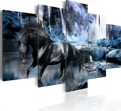 Produktbild von Wandbilder Abstrakt 100x50 cm 5 tlg – Leinwanddruck, Wanddeko Schlafzimmer, Bilder Wohnzimmer, Moderne Leinwandbilder 020116-13