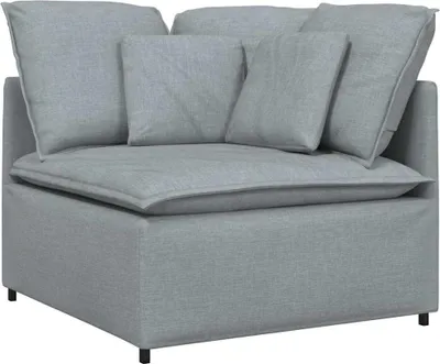 Obrázok produktu pre vidaXL Modulárna rohová pohovka s vankúšmi svetlosivá 100 cm