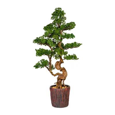 Produktbild von Kunstpflanze Bonsai Lärche Hankengai Höhe: 125 cm grün