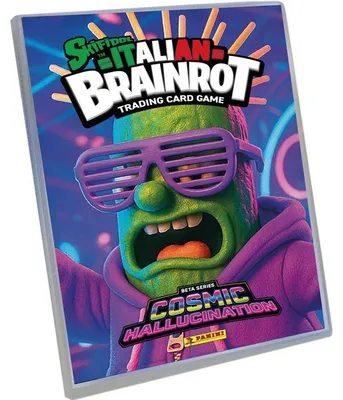 Image de Album de démarrage PANINI SKIFIDOL ITALIAN BRAINROT TCG 2 série BETA, Album + 1 pochette, 7 cartes