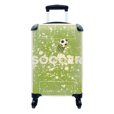 Produktbild von MuchoWow® Koffer Handgepäck Trolley Rollkoffer Kleine Reisekoffer mit 4 Rollen - Zitate - Jahrgang - Fußball - Sport - Cabin Size < 55x40x23 cm & 55x40x20 cm - Fotokoffer - Kabinenkoffer - Boardgepäck - Reise-Box - Reisekoffer - Reisegepäck - Koffer mit Bild - Trolley für Kinder