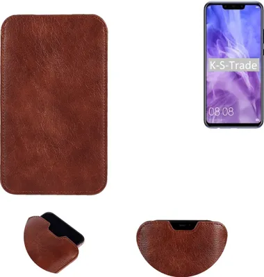 Produktbild von K-S-Trade Schutzhülle Handyhülle kompatibel mit Huawei Nova 3 Handytasche Kunstleder Sleeve in braun