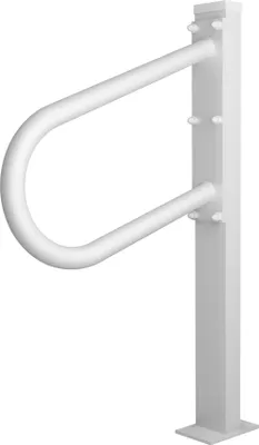 Produktbild von Metall Handlauf Handlaufbügel Haltebügel Treppenbügel Haltegriff Stützgriff (Länge - 80 cm, Weiß)