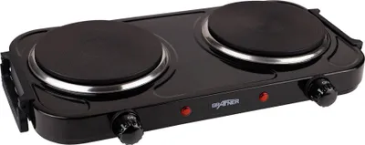 Produktbild von Grafner® Kochplatte doppelt 2000 Watt mit klappbaren Griffen Schwarz KP10880