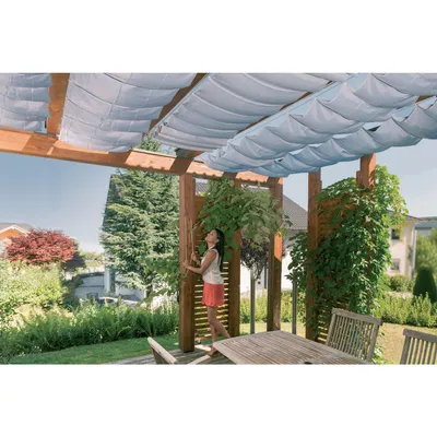 Produktbild von Windhager 10883 '420x140cm' Markise / Sonnensegel für Seilspanntechnik, 420x140cm, cyanblau (1 Stück)