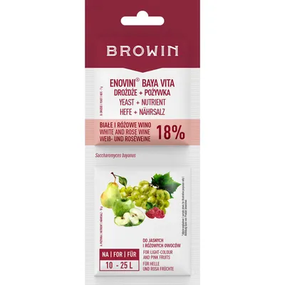 Produktbild von Browin Bayanus-Hefe + Hefenährsalz - für Weiß- und Roséweine