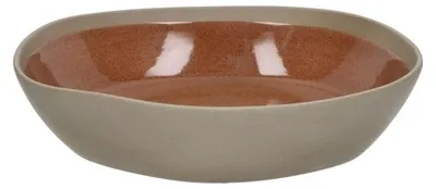 Produktbild von Pomax Primeval Pastaschale aus Porzellan, Terrakotta, L 22,1 x B 21,7 x H 4,8 cm