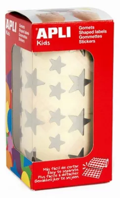 Immagine prodotto di APLI kids 11117 Adesivo APLI kids "Stelle", in rotolo, argento