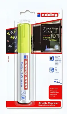 Immagine prodotto di edding 4090 Pennarello a gesso giallo neon (1 blister)