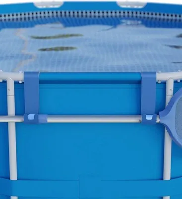 Produktbild von Blaue Schwimmbadnetzhalter, 2 Stück, recyceltes Plastic