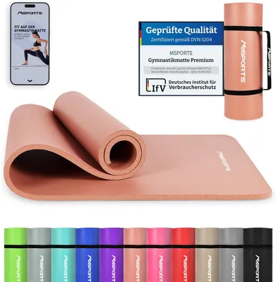 Produktbild von Gymnastikmatte 190 x 60 x 1,5 cm, für Fitness, mit Tragegurt