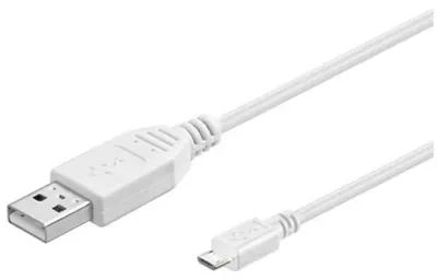 Image de PremiumCord Câble micro USB 2.0, A-B 3m, blanc