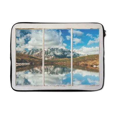 Produktbild von MuchoWow® Laptop Hülle 14 ZollAussicht - Berge - Wasser Laptoptasche - Laptoptasche - Stoßsicher - Schutzhaube