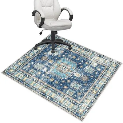 Immagine prodotto di Ibenzoa® Tappetino protettivo colorato per pavimenti, 90 x 120 cm – tappetino antiscivolo per sedie da ufficio e gaming, lavabile in lavatrice