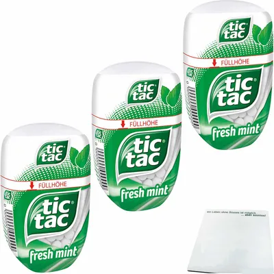Produktbild von tic tac fresh mint Big-Pack 3er Pack (3x98g Packung) + usy Block