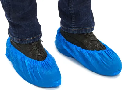 Produktbild von Romed CPE Überschuhe Schuhüberzieher blau (100 Stück)