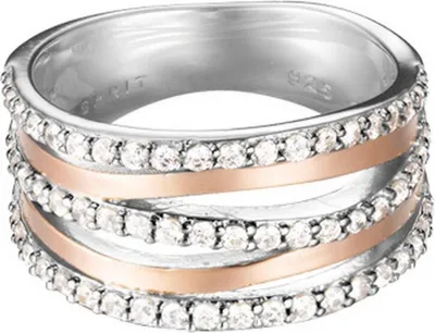 Produktbild von Esprit Damen Fingerring 925 Silber Silber/Rosegold Sunset ESRG92274A, Ringgroesse:53 (16.9)