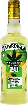 Produktbild von Zubrowka Polnischer Likör Cannabis Sativa Zu Limette & Minze 0,5L 25% Vol.